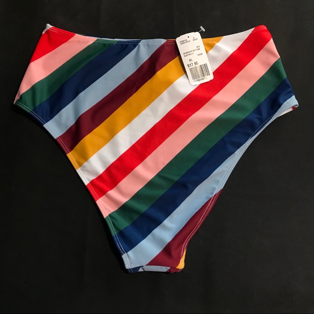 👙Bold Striped Bandeau & High Waist Bikini - Picture 6 of 6